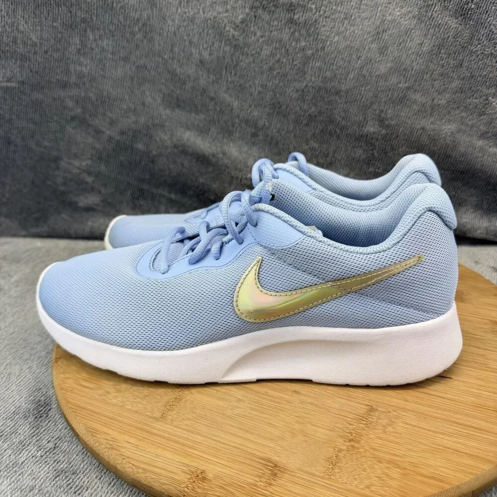 Nike Tanjun Shoes Womens Size 9.5 Blue Mesh Running Training Sneakers 812655-406